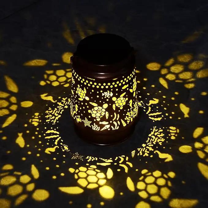Solar Lanterns Outdoor Turtle Garden Decor Christmas Turtle Gifts for Women Mom Grandma Hanging Solar Sea Turtle Lights Metal Sea Turtle Gift Outside for Yard, Patio, Backyard, Porch Beach Gifts by GreenHaven Gardens