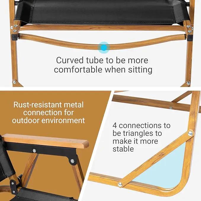 Outvita Portable Folding Camping Chair, 2pcs Ultralight Low Beach Chair, Durable Aluminum Frame Armchairs for Hiking Concert Fishing Picnic, Supports 225Lbs by GreenHaven Gardens
