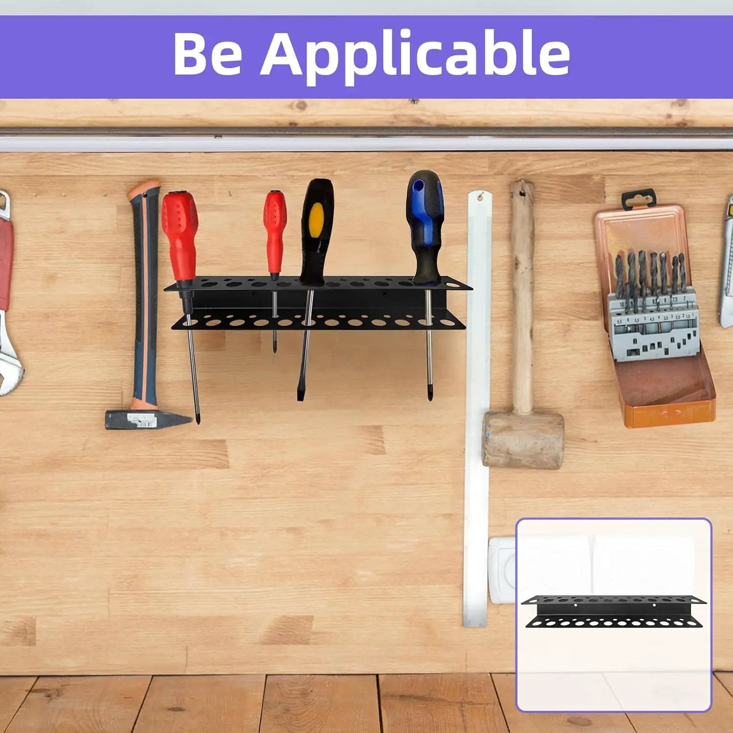 2 Pack Screwdriver Organizer Wall Mounted – Heavy Duty Rustproof Tool Organizer with Durable Design, Space-Saving Storage for Garage, Workshop, Home Workbench by GreenHaven Gardens