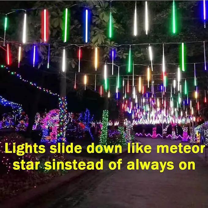 Meteor Shower Lights, Christmas Lights, 20 Inch 10 Tube 540 LED Rain Falling Icicle Cascading Lights for Xmas Tree Halloween Patio Garden Roof Eaves Decoration by GreenHaven Gardens