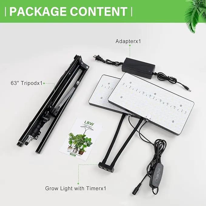 2024 LBW Latest Grow Light for Indoor Plants, 428 LED Dual-Head Full Spectrum Standing Plant Light, Floor Grow Lamp with 3/6/12H Timer, 6 Brightness Levels, 3 Switch Modes, 75" Adjustable Tripod Stand by GreenHaven Gardens
