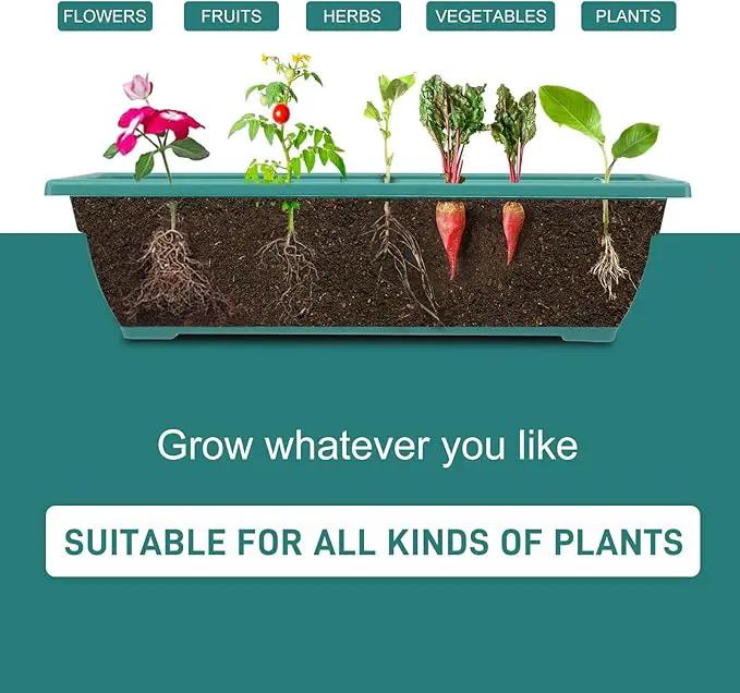 Outvita Green Raised Garden Planter Bed, Tiered Planter Stand with 5 Boxes, Vertical Raised Garden Bed for Herbs, Flowers, Vegetables in Patio Balcony Indoor Outdoor by GreenHaven Gardens