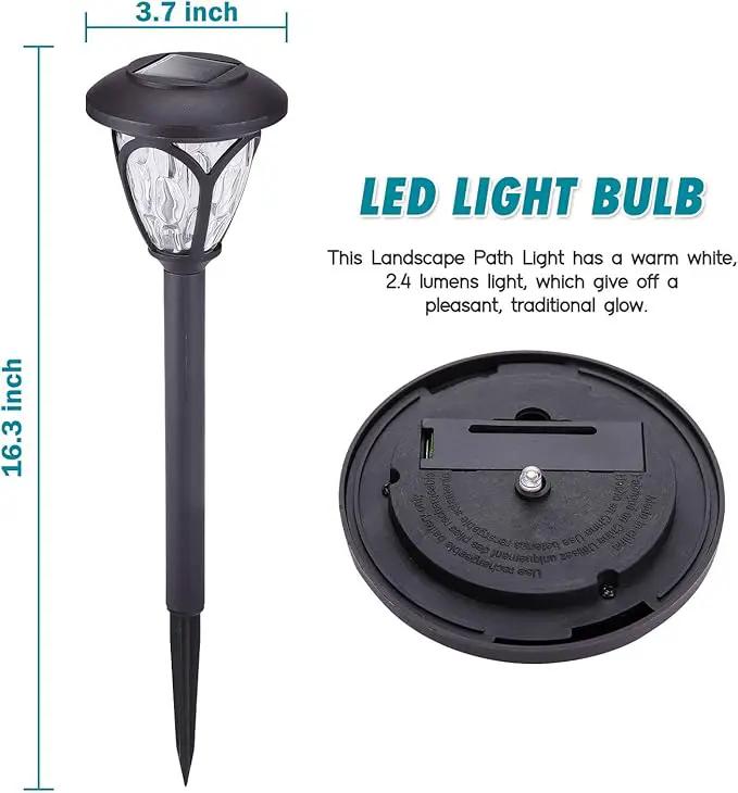 HECARIM Solar Lights Outdoor, 10 Pack Solar Pathway Lights, Solar Powered Garden Lights, Waterproof LED Solar Landscape Lights for Walkway, Pathway, Lawn, Yard and Driveway… by GreenHaven Gardens
