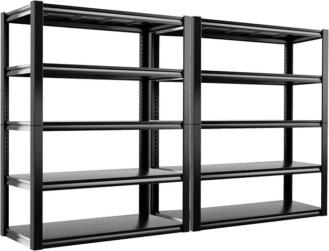 REIBII Garage Shelving Heavy Duty Garage Storage Shelves, Extra Large Adjustable Storage Rack with 5 Tier Metal Shelving Unit, 2500LBS Loads Heavy Duty Shelf, Easy Assembly, 2 Pack by GreenHaven Gardens