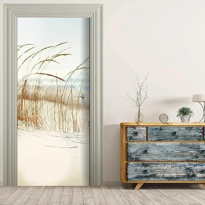 3D Door Stickers - Sirte Dunes - Peel & Stick Wallpaper - Removable PVC - Waterproof - Bedroom & Living Room Decoration - 37.4"x84.6" by GreenHaven Gardens