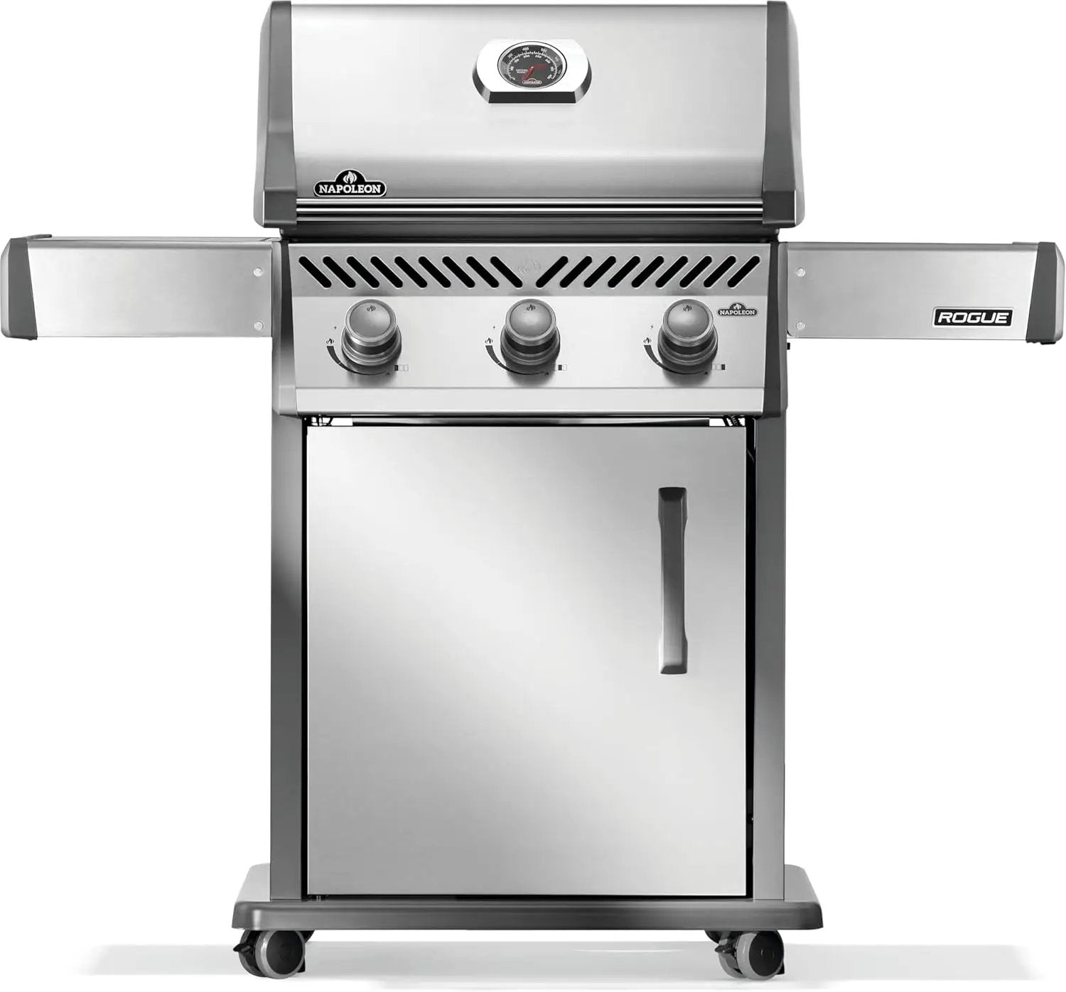 Napoleon Rogue 425 Propane Gas Grill, Stainless Steel, Durable 3-Burner Grill by GreenHaven Gardens