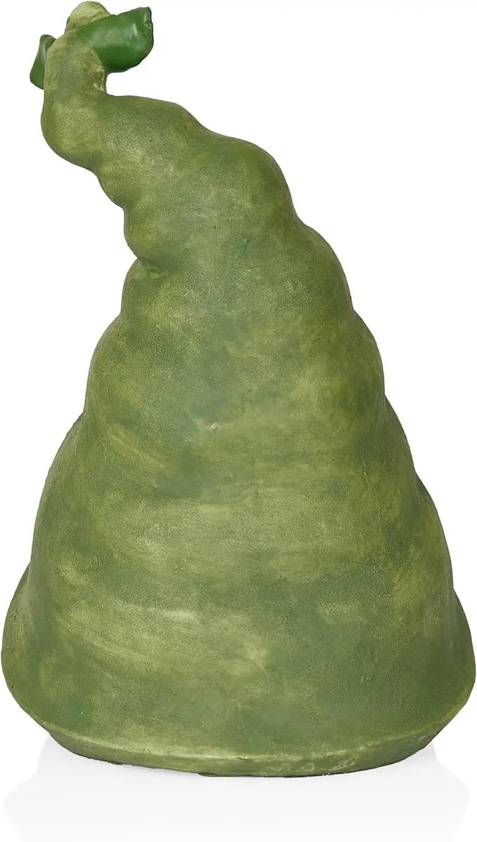 Alpine Corporation QWR1440 Gnome Head with Sculpted Rope Beard and Flower on Hat, Playful Décor for Garden & Patio, 10" H, Green by GreenHaven Gardens