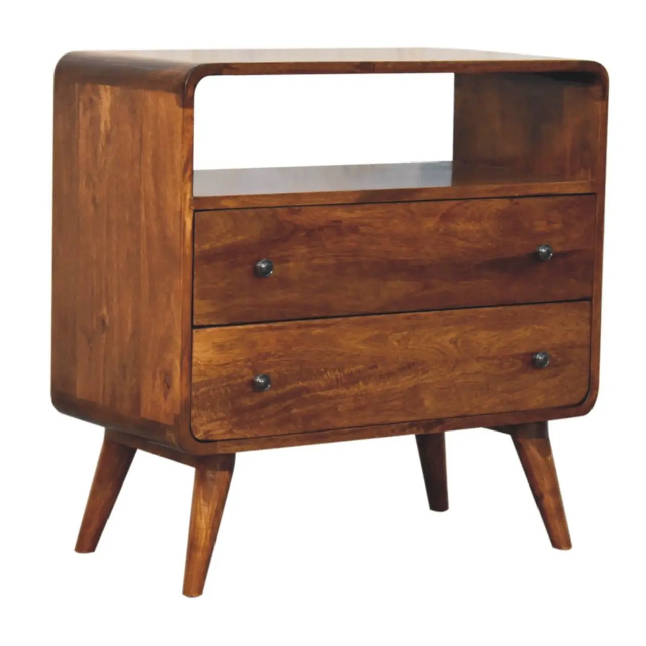 Curved Charm Console - Brown by HouseOfZazla