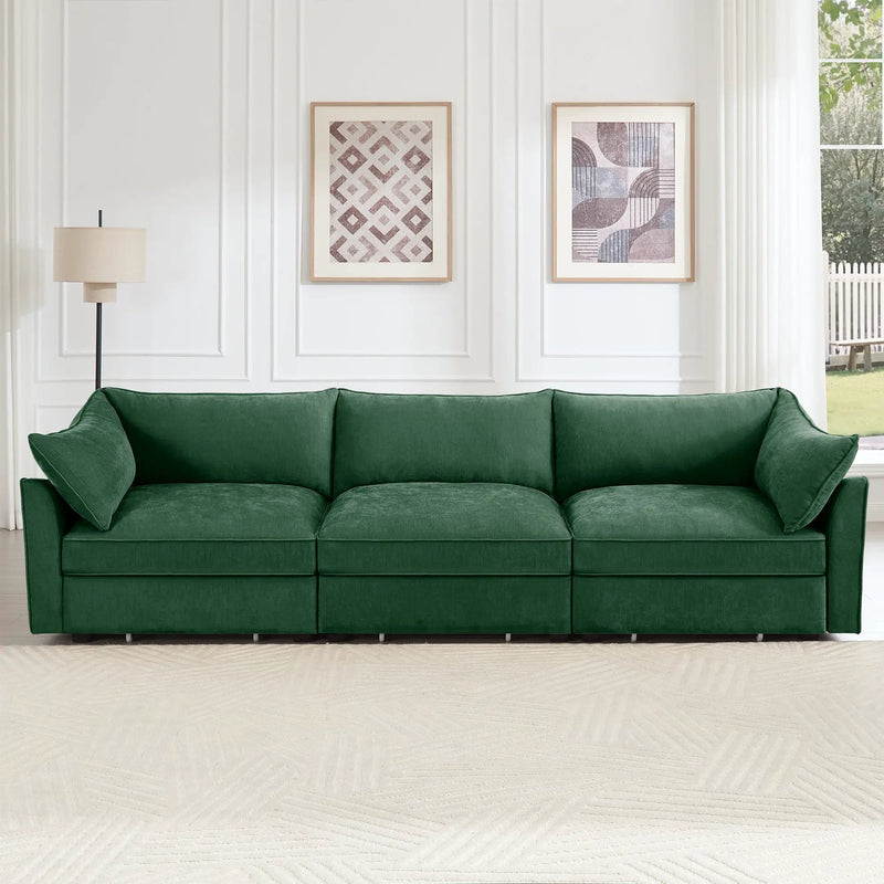 3 Seater Sofa With Storage Pull Out Drawers by HouseOfZazla