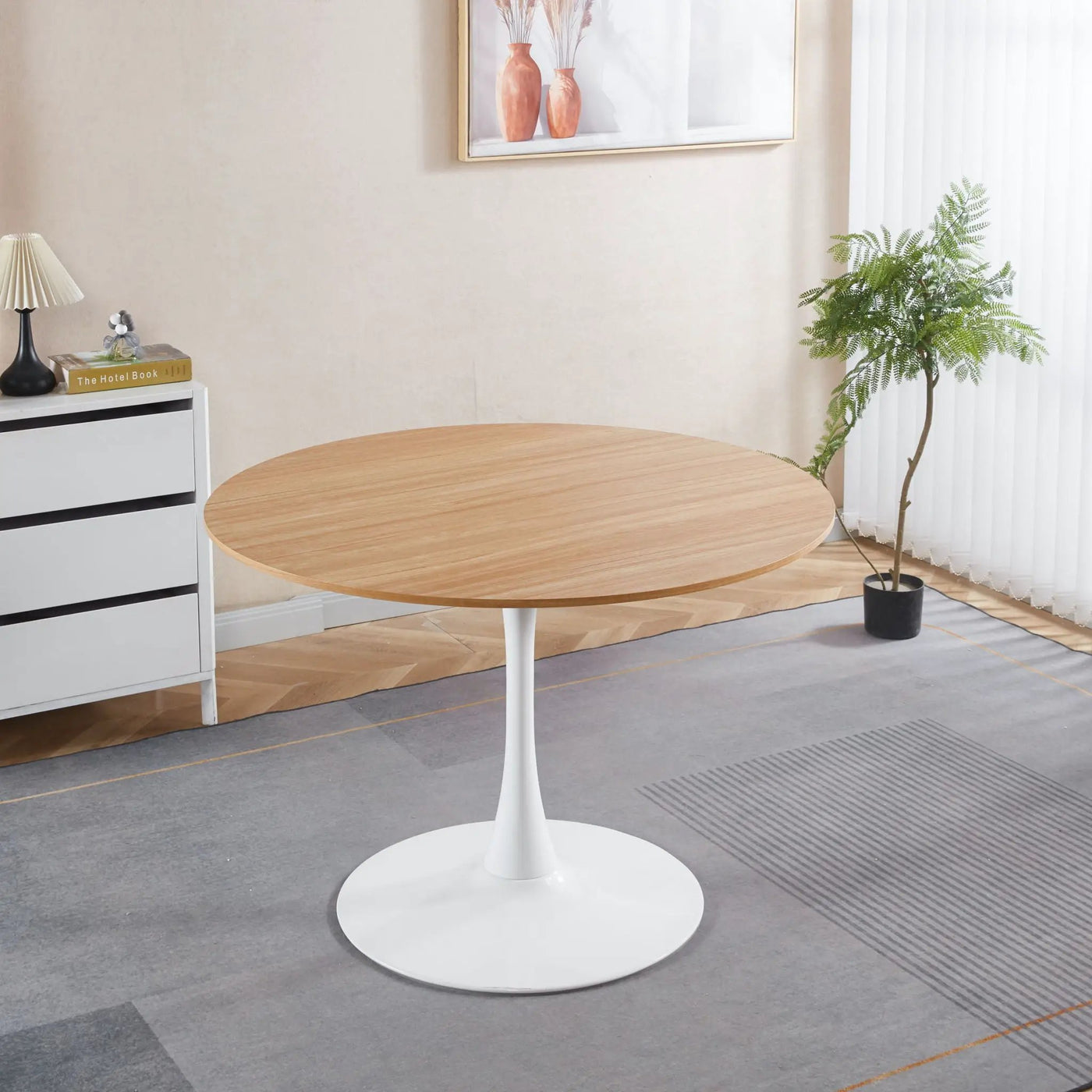Mid-Century Tulip Dining Table With Round Top by Unique Piece Furniture