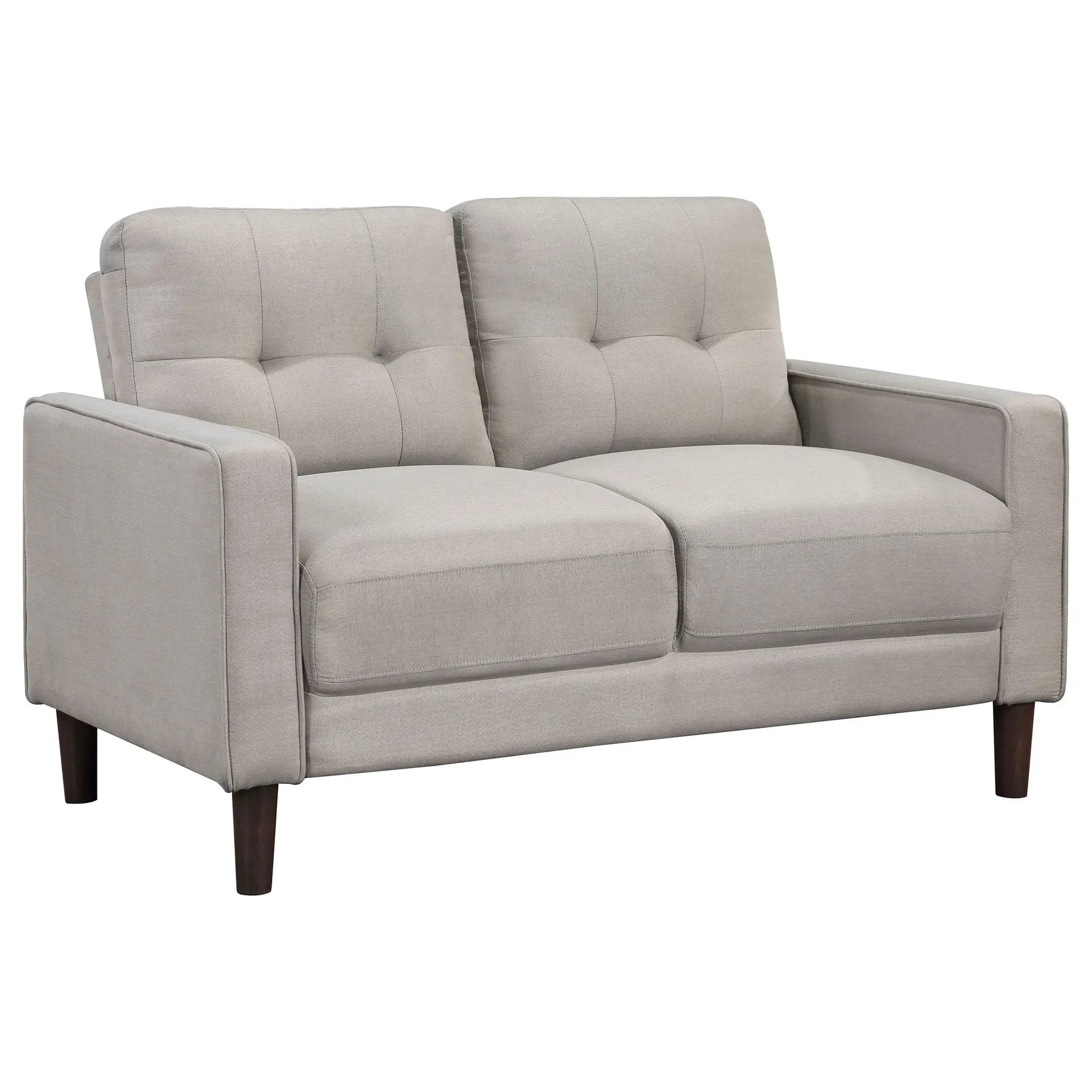 Bowen 2-piece Upholstered Track Arm Tufted Sofa Set Beige by Unique Piece Furniture