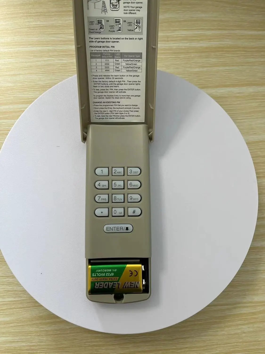 Garage Door Opener Keypad for Liftmaster Chamberlain Craftsman Garage Door Opener, Replace Wireless Keypad 877MAX Keyless Entry with 315/390 MHZ Learn Button Produced Since 1993,Black by GreenHaven Gardens