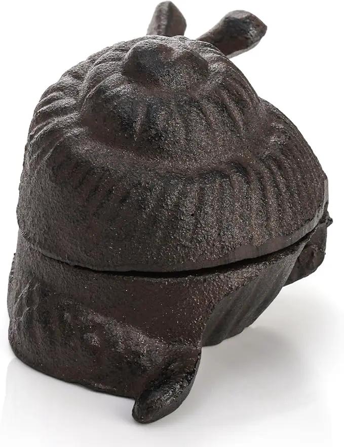 Cast Iron Key Hider, Snail Hide-a-Key Holder, Outside Spare Key Hider Figurine, Small Snail Garden Statues Ornament, Decorative Jewelry Trinkets Box for Ear Studs Rings Paper Clips by GreenHaven Gardens
