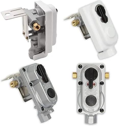 Flame King 2-Stage Auto Changeover LP Propane Gas Regulator with Two 18-inch Steel Braided Pigtail Hoses for RVs, Vans, Trailers by Flame King Products