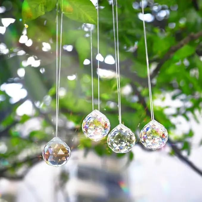 MerryNine 20Pack Crystal Ball 0.8"/20mm Prism Sun Shine Catcher Rainbow Pendants Maker, Hanging Crystals Prisms for Windows, for Feng Shui, for Gift (AB Color) by GreenHaven Gardens