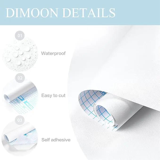 Dimoon 590''x17.7'' White Peel and Stick Wallpaper Contact Paper Self Adhesive Wall Paper by GreenHaven Gardens
