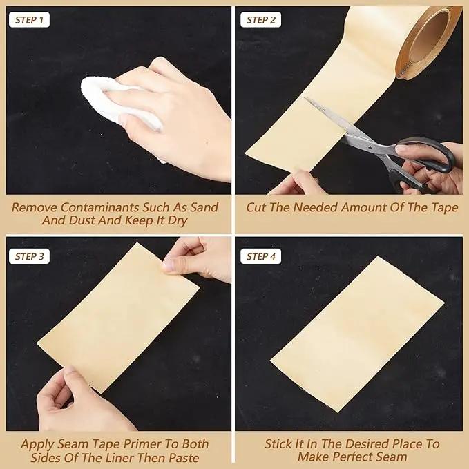 2 Pcs Pond Liner Seam Tape 3" x 25' Self Adhesive Double Sided Butyl Pond Seam Tape Liner Repair Tape Butyl Adhesive Sealer for EPDM Pond Liner Patch Cover Pond Garden by GreenHaven Gardens