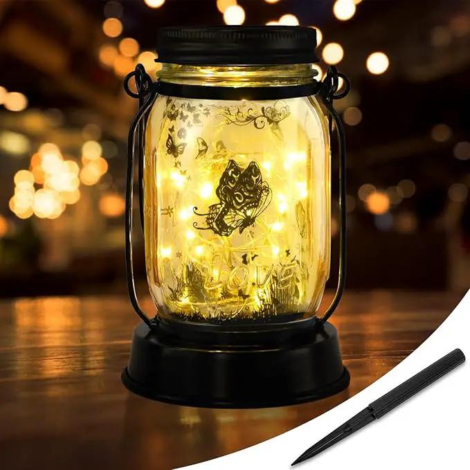 kyoryuger Butterfly Solar Lanterns, Gifts for Women Mom Grandma, Christmas Mom Gifts, Unique Birthday Gifts for Butterfly Lovers, Solar Garden Decoration Outside for Yard, Patio,Backyard,Porch by GreenHaven Gardens