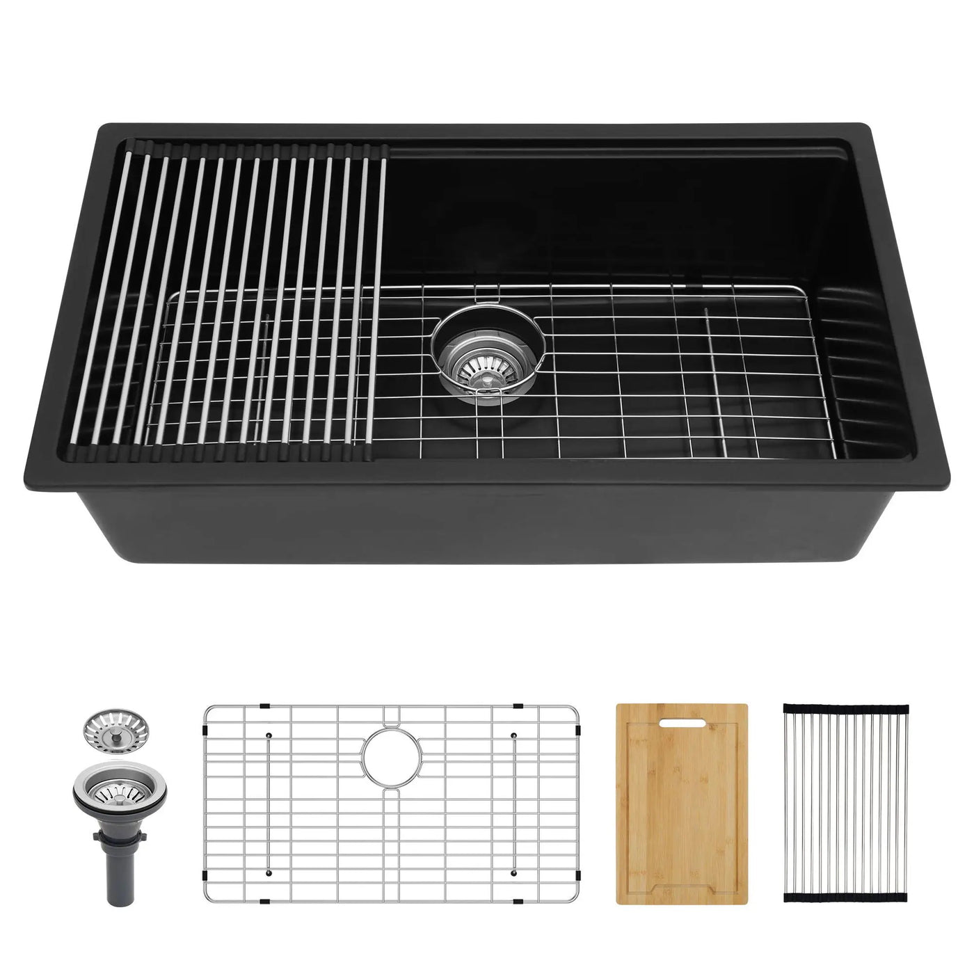 Quartz Kitchen Sink, Composite Workstation, Undermount by HouseOfZazla