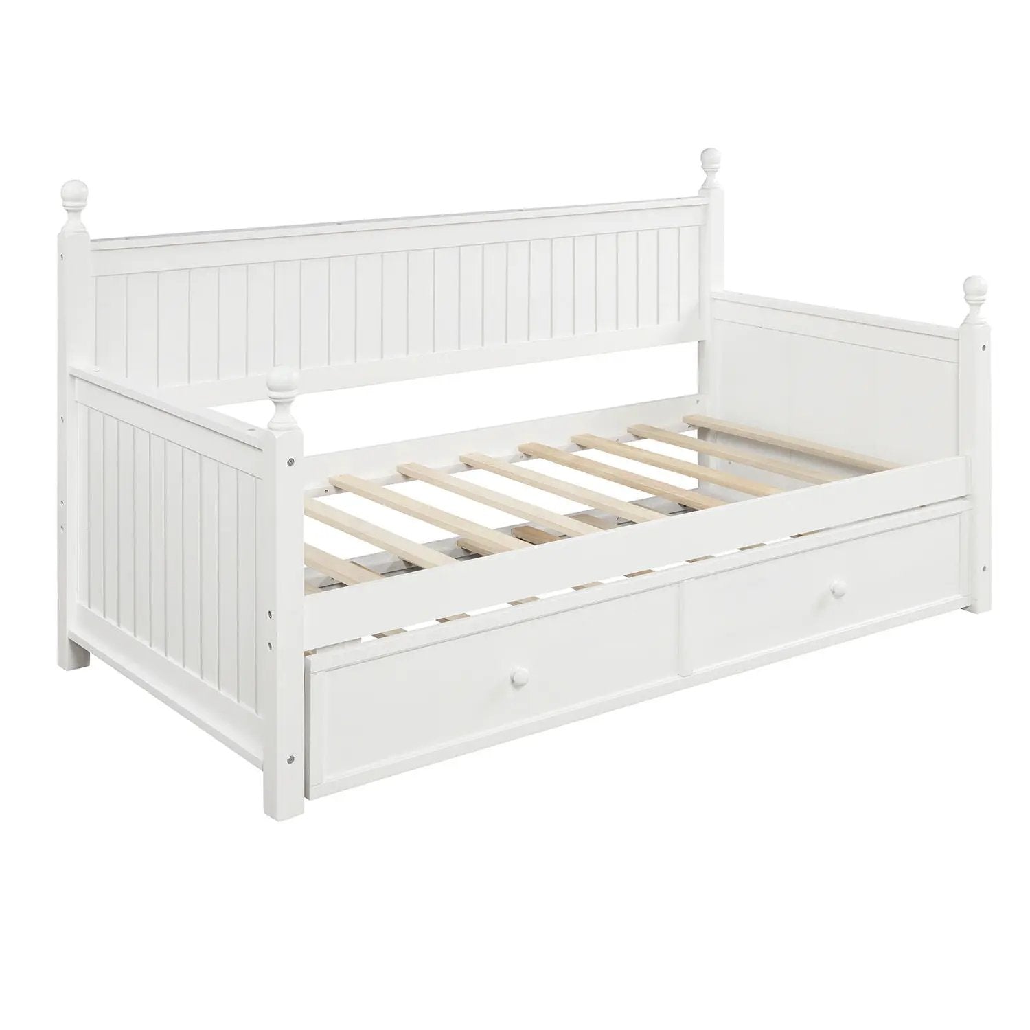 Twin Size Daybed & Twin Size Trundle - White by HouseOfZazla
