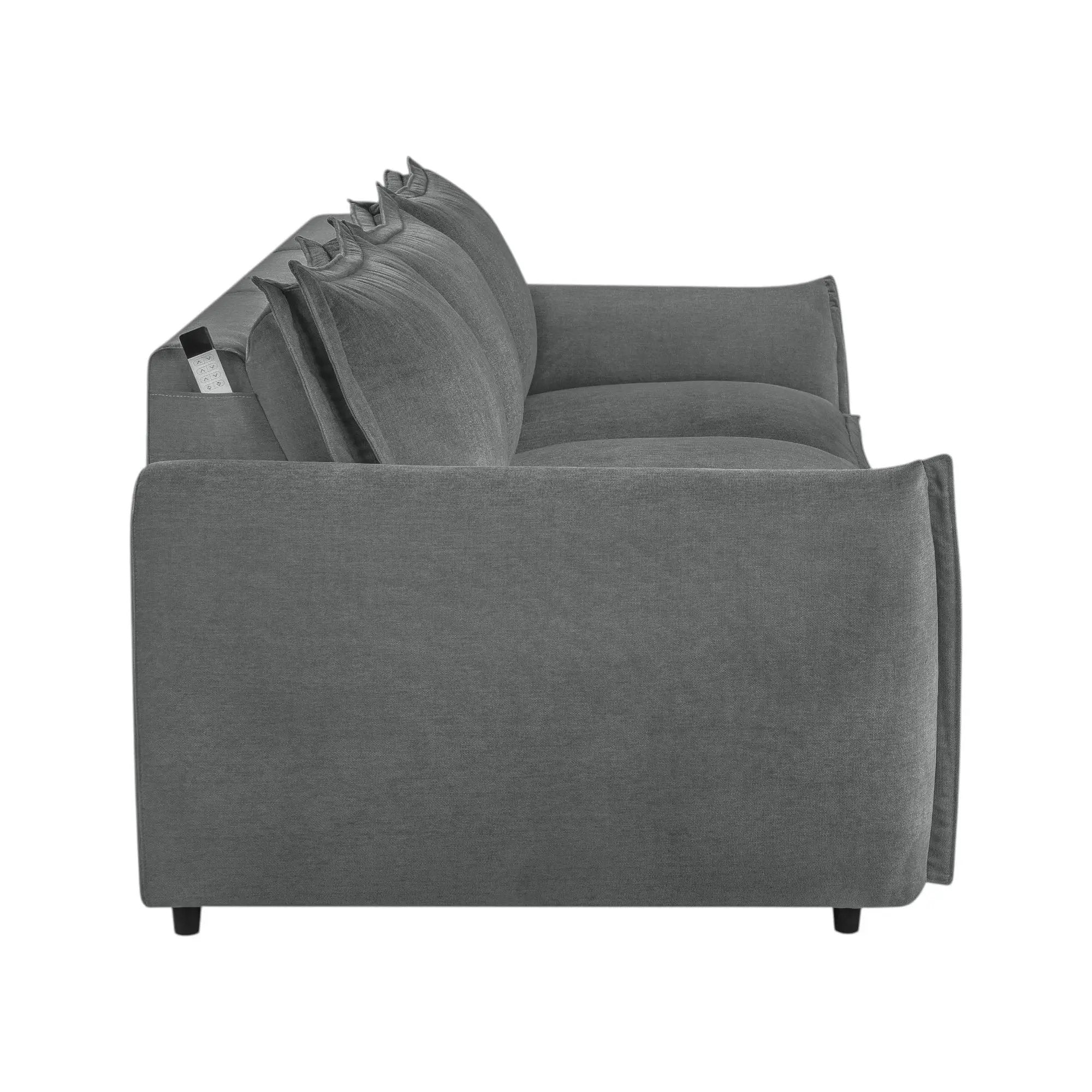 Eaden - Power Sofa With Sleeper - Gray by HouseOfZazla