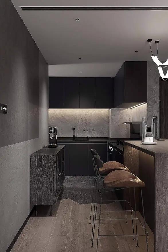Dimoon 236''x15.7'' Black Skin Peel and Stick Wallpaper Contact Paper Modern Self Adhesive Wall Paper Removable Renter Friendly Textured Solid Color Cabinet Vinyl Roll (236''x15.7'',Black Skin) by GreenHaven Gardens