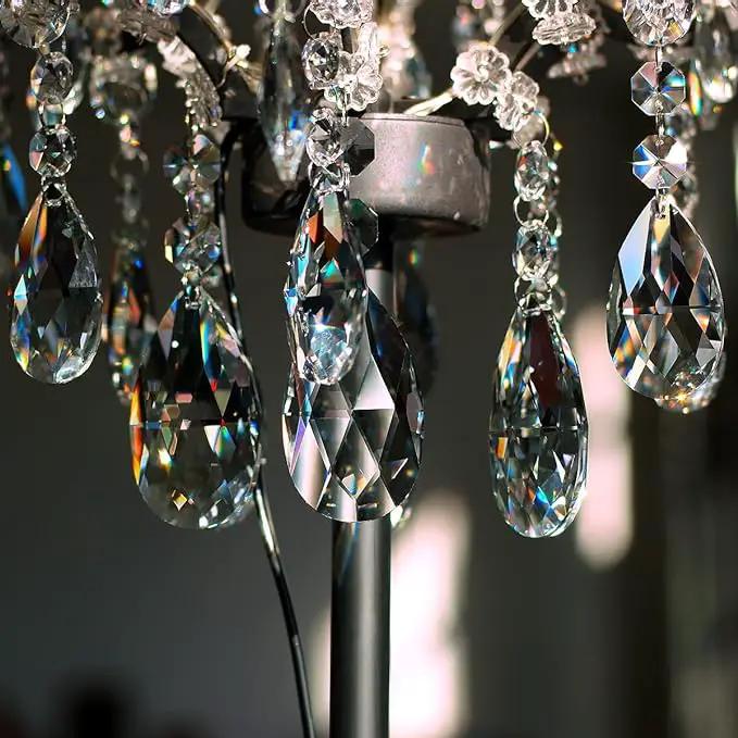 1ft 10pcs Teardrop Crystals Garland, Hanging Chandelier Crystals Prism Beads Chain for Wedding Home Decoration Clear GOLDENHAITAI by GreenHaven Gardens