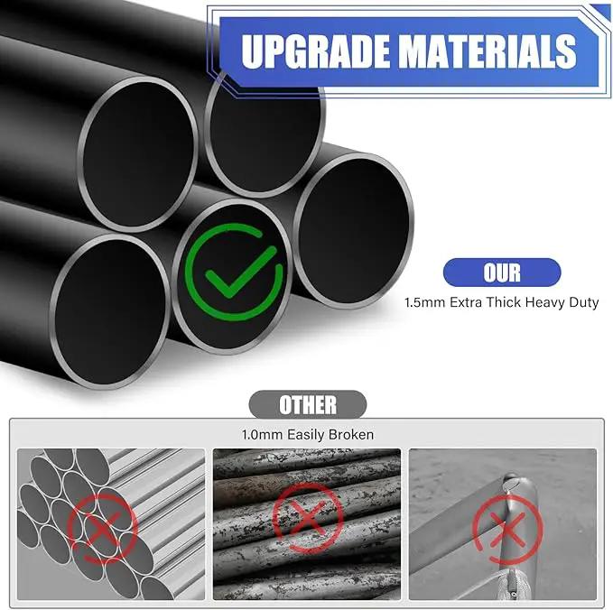 Flag Pole for Outside in Ground, 20FT Sectional Extra Thick Flagpole Kit, Heavy Duty Aluminum Outdoor Flag Poles with 3x5 American Flag for Yard, Garden, Residential or Commercial, Black by GreenHaven Gardens