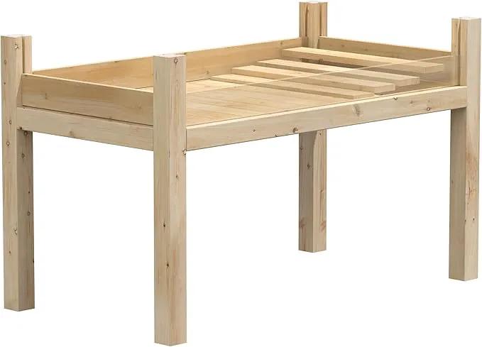 Greenes Fence Original Cedar Elevated Garden Bed, 24" W x 48" L x 31" H - Made in USA with North American Cedar by GreenHaven Gardens