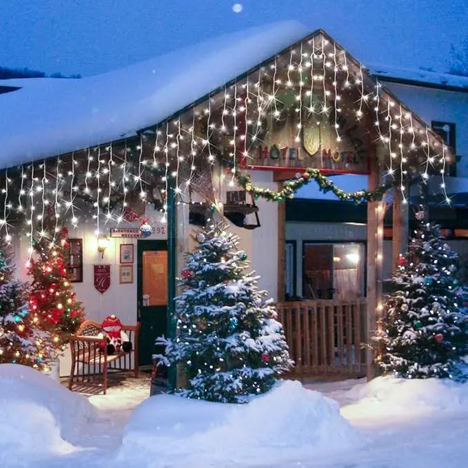 98FT 960LED Christmas Lights Waterproof 8 Modes Christmas Lights Outdoor Decoration with Memory and Timer Hanging Fairy Lights Plug-in Curtain String Lights for Holiday Party Wedding Home by GreenHaven Gardens