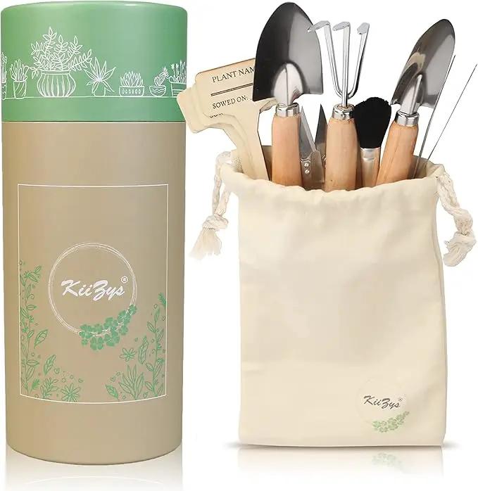 Indoor Garden Tools for Gardening - KiiZYS 12-Piece Small Garden Tools Set - Indoor Gardening Gifts for Women - Mini Gardening Hand Tools Indoor Plant Tools by GreenHaven Gardens