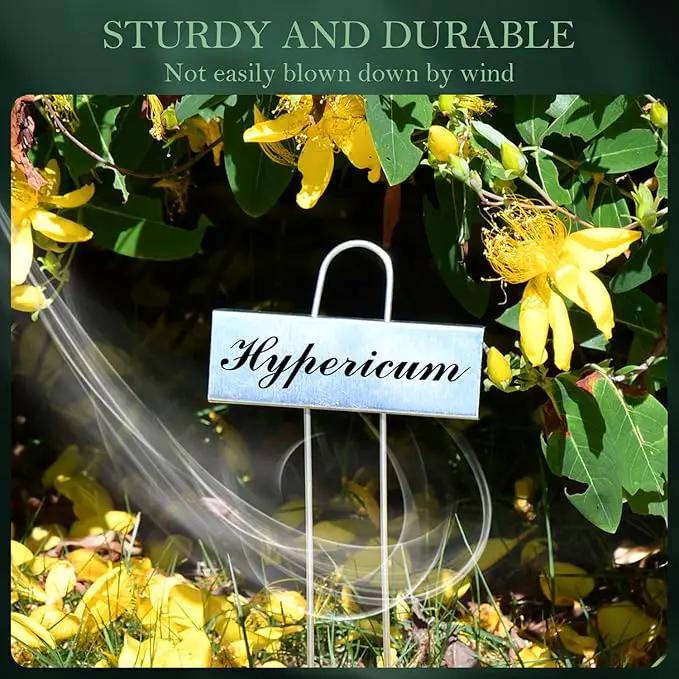 30 Pack Metal Plant Labels for Outdoor Garden Waterproof Plant Markers, Labels Garden Markers for Seedlings Herbs Vegetable Greenhouse Gifts, with Pen by GreenHaven Gardens