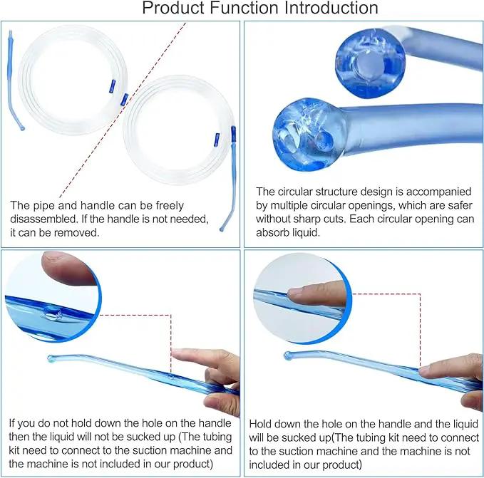 4 units suction collection tubing with detachable porous end design handle（Each suction tube kits is 6.8 feet long） by GreenHaven Gardens