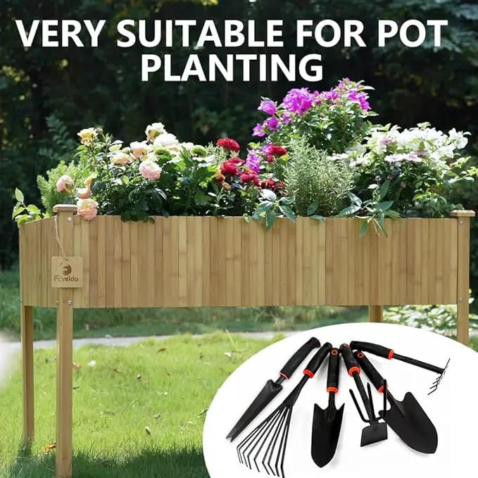 Large Garden Tool Set with Non-Slip Rubber Handle - 6 Piece Heavy Duty, Gardening Hand Tools, Sturdy Durable, Classic Utility Gardening Gift by GreenHaven Gardens