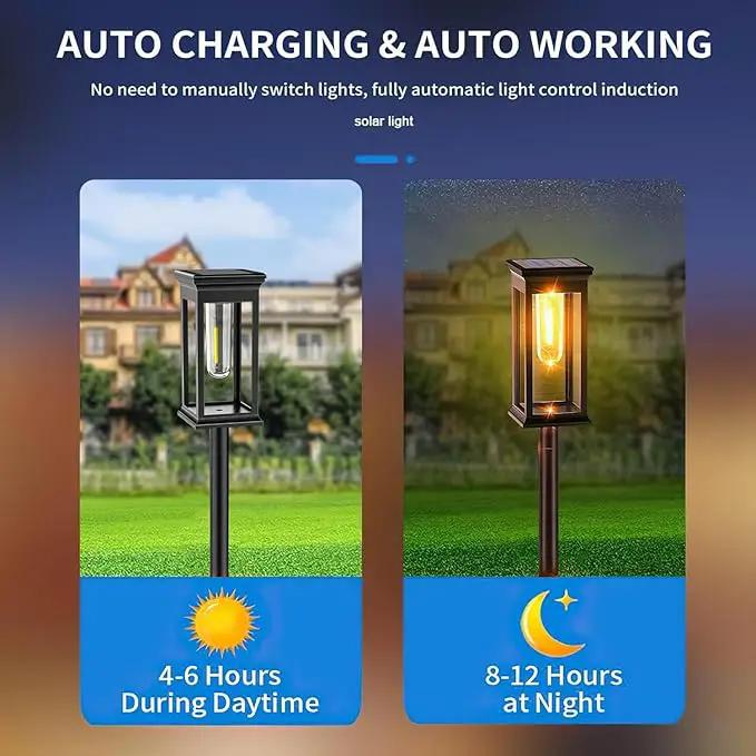 Amzxart 8 Pack Solar Pathway Lights Outdoor,Bright Solar Outdoor Lights Waterproof,Auto-on/Off Pathway Light Solar Powered for Lawn Yard Patio Garden Decoration by GreenHaven Gardens