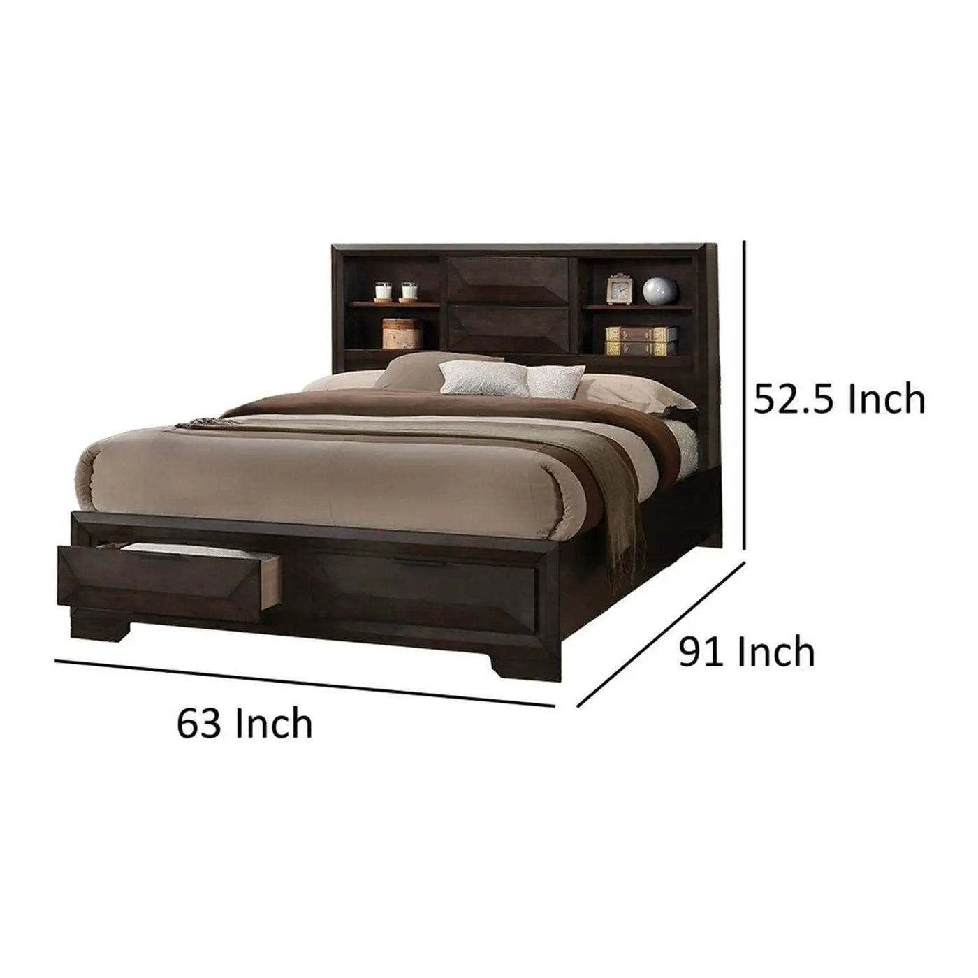 3 Piece Set Bed With Storage And 2 Nightstands by Unique Piece Furniture