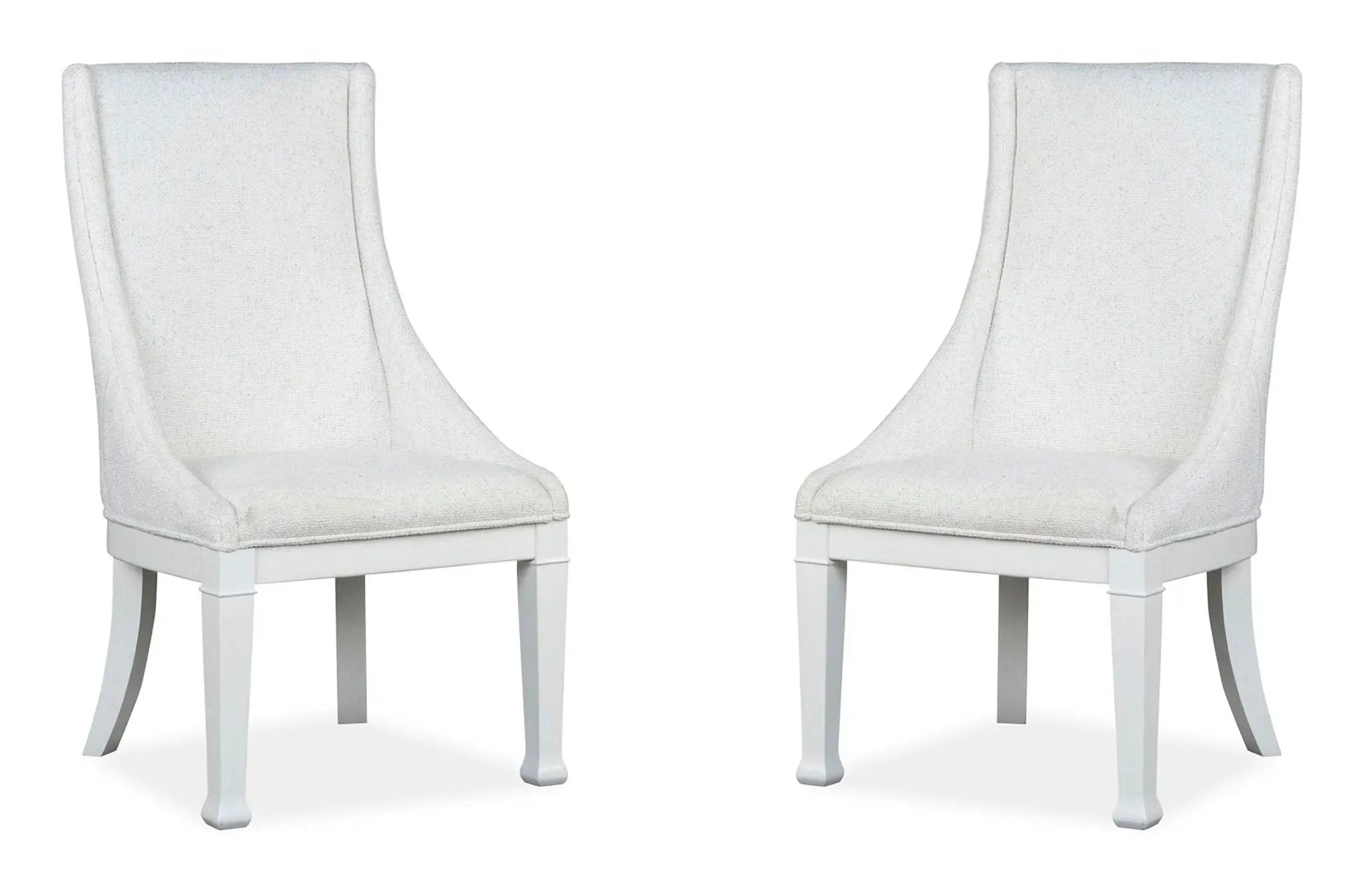 Kingston - Upholstered Host Chair (Set of 2) - Whisper White And Cerused Nutmeg by Unique Piece Furniture