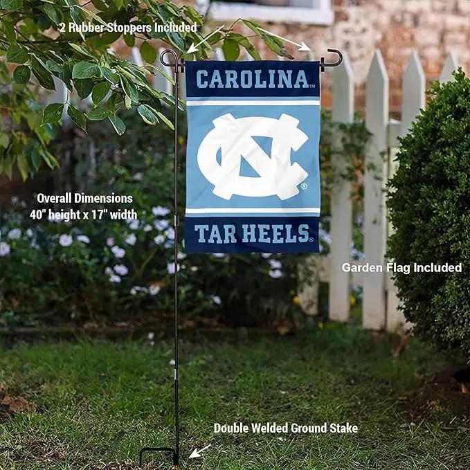 College Flags & Banners Co. North Carolina Tar Heels Garden Flag with Stand Holder by GreenHaven Gardens