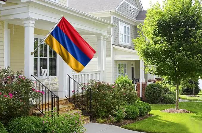 Armenia Flag 4x6FT Armenian National Polyester Flag With 2 Grommets For Patriotic Armenian Themed Festival Events Party Decoration(Armenia, 4x6FT) by GreenHaven Gardens