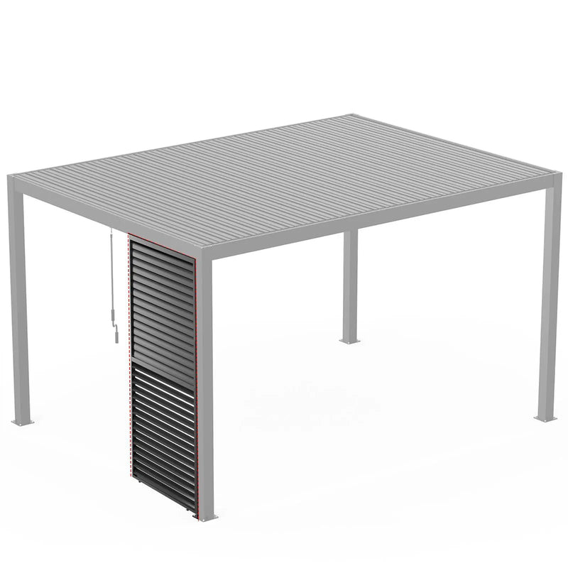 Louver Grille 1 / 3 10Ft Frame & Louvers - Black by Unique Piece Furniture