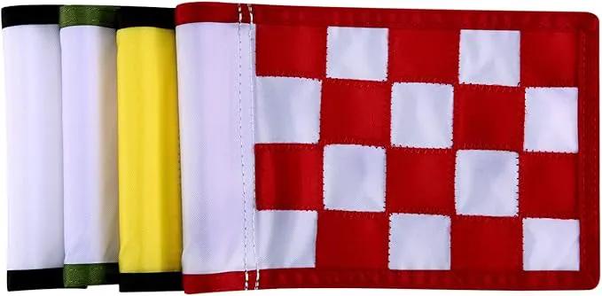 Golf Flag,Konday Checkered Training Putting Green Flags, Golf Target Flags for Indoor Outdoor Backyard Garden,8.7inch*6inch (4-pack) by GreenHaven Gardens