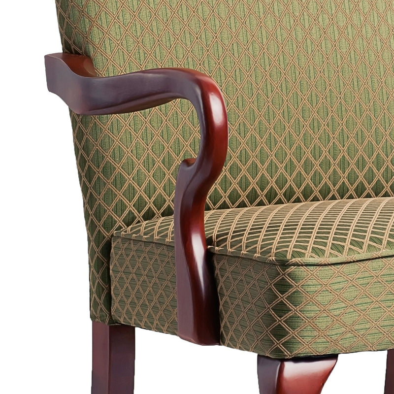 Delaney - Elegant Gooseneck Arm Chair With High Back by HouseOfZazla
