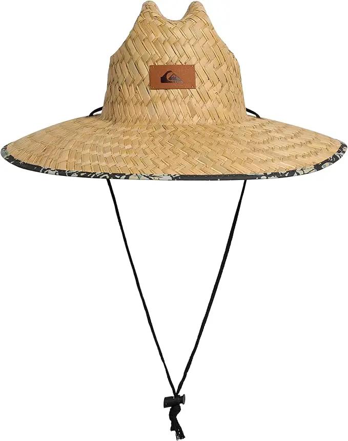 Quiksilver Men's Wide Brim Outdoor Lifeguard Straw Sun Hat by GreenHaven Gardens
