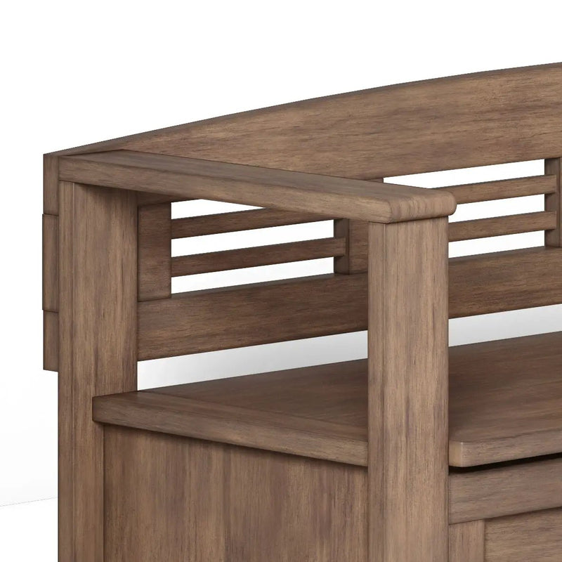Adams - Entryway Storage Bench - Rustic Natural Aged Brown by Unique Piece Furniture
