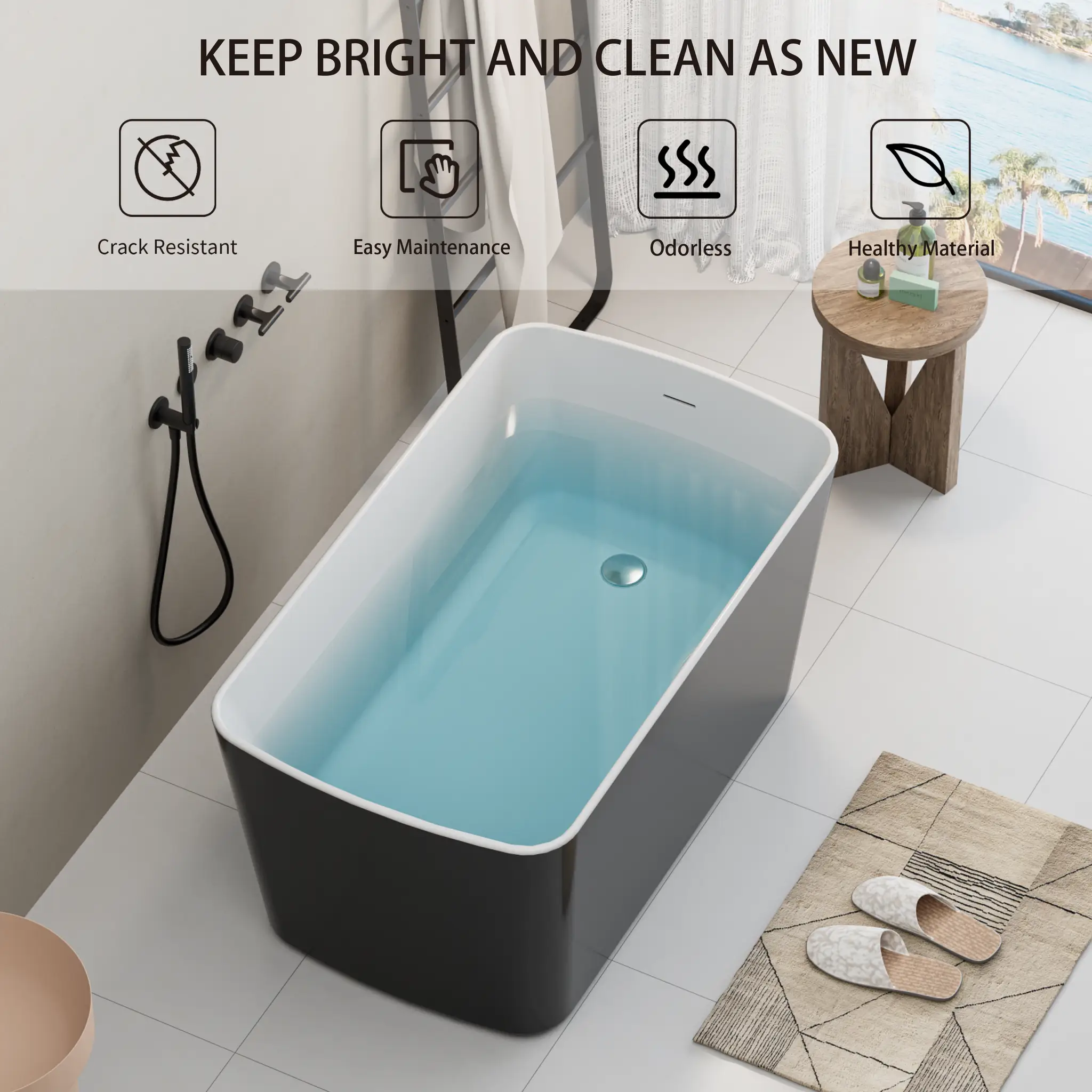 49'' Acrylic Freestanding Soaking Bathtub by HouseOfZazla