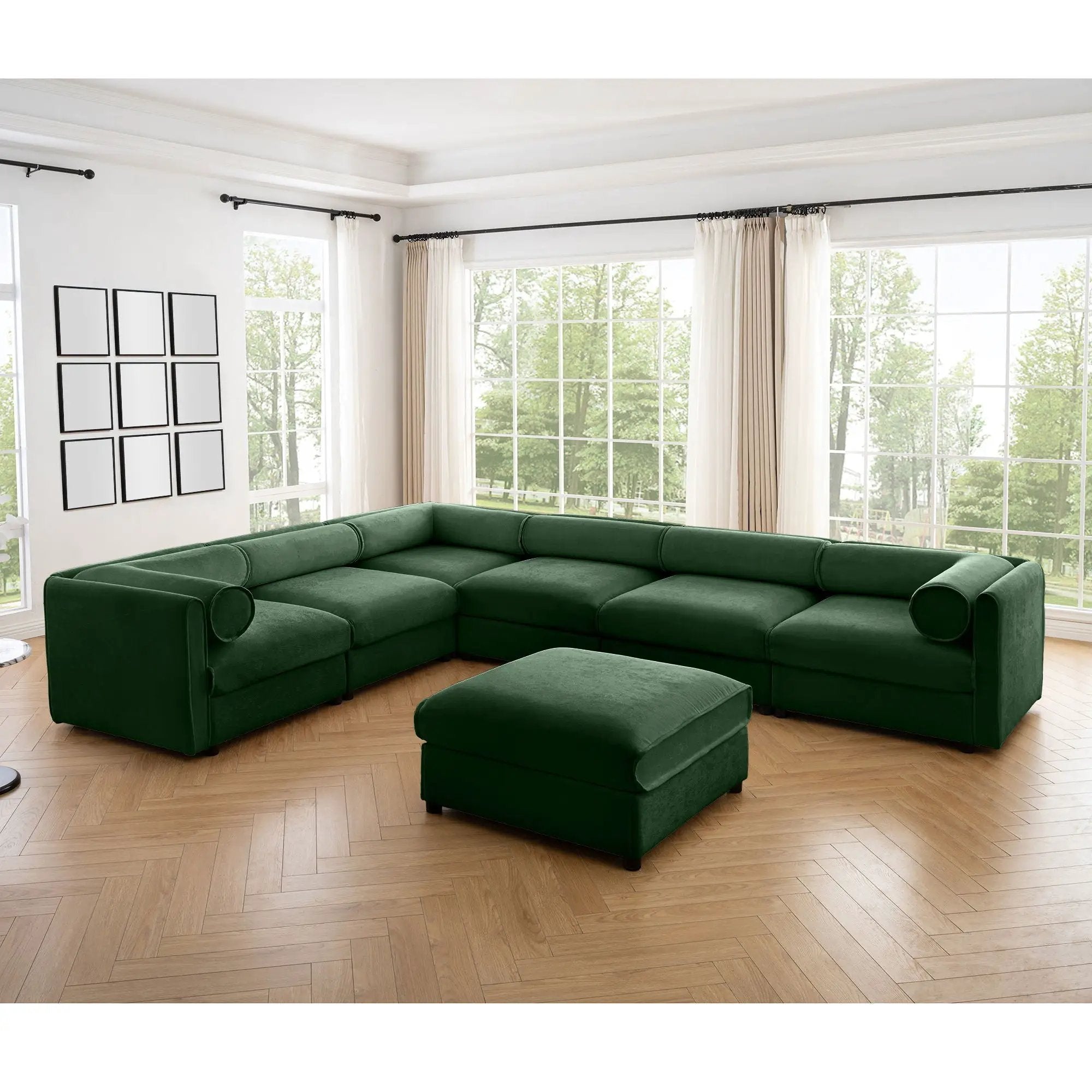 Contemporary Elegant Sofa With Storage And Ottoman by HouseOfZazla