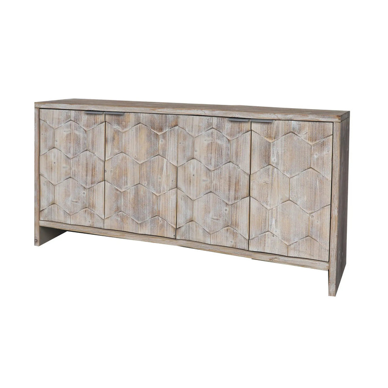 Accent Cabinet Farmhouse Style 4 Door Wooden Cabinet Sideboard Buffet Server Cabinet Storage Cabinet, For Living Room, Entryway, Hallway, Office, Kitchen And Dining Room by Unique Piece Furniture