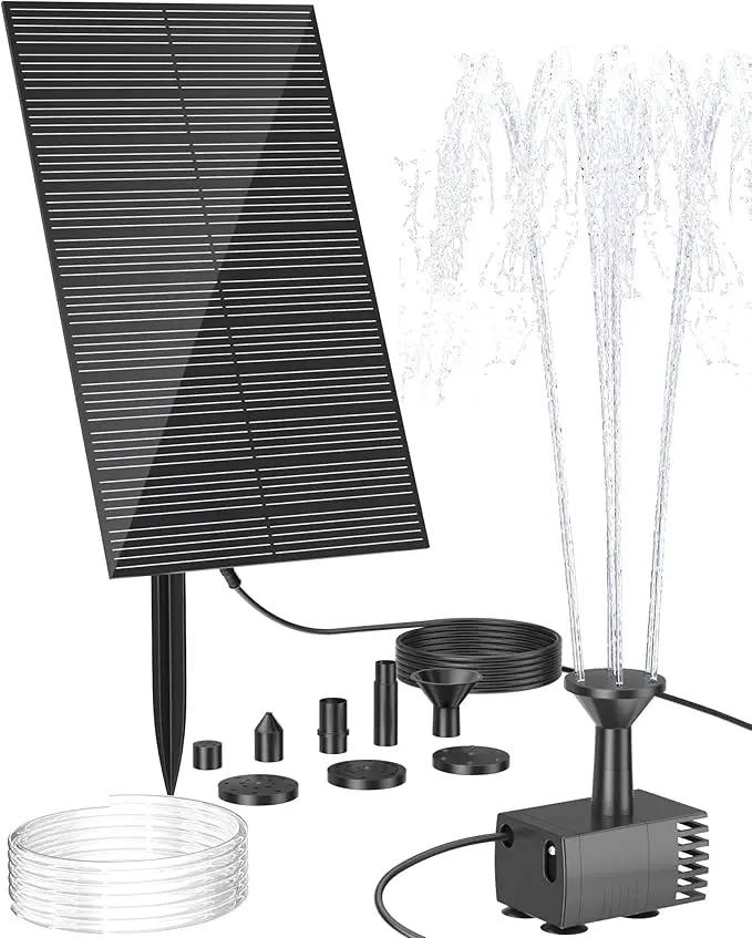 Biling Solar Fountain Pump, Solar Bird Bath Fountain Water Pump Outdoor with Tubing, Solar Fountain for Bird Bath, Garden Pond, Pool, Fish Tank,Backyard by GreenHaven Gardens
