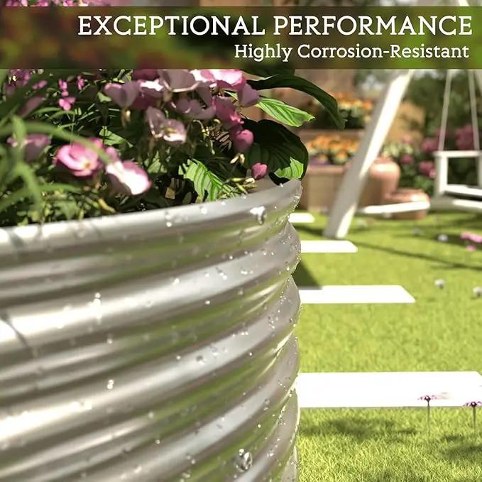 3 Pack 6x3FT Galvanized Raised Garden Bed Outdoor,Metal Garden Bed for Vegetables,Steel Raised Beds for Gardening,Above Ground Garden Box for Flower-QIA by GreenHaven Gardens