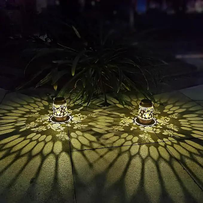 Solar Lanterns Outdoor Hanging Honeybee Decor Lantern,Waterproof Hollow Out Retro Metal Decorative Garden Light,Graceful Decoration for Patio,Yard,Landscape,Walkway,Festival by GreenHaven Gardens